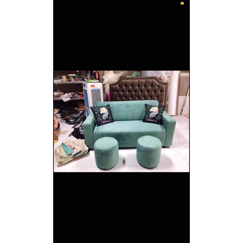 Bộ Sofa Tay Vuông 1,6m Tặng Kèm 2 Đôn, 2 Gối