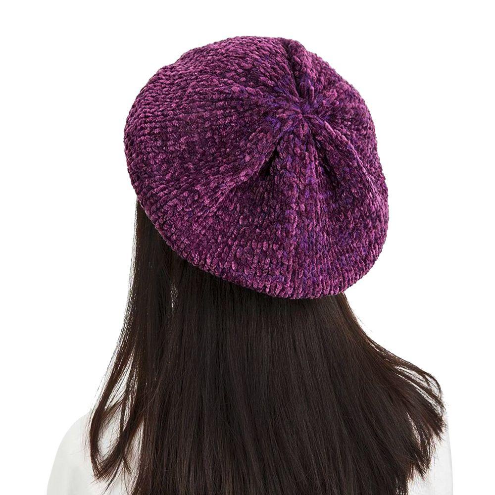 WATTLE Mũ Beret Dệt Kim Thoáng Khí Cho Nữ