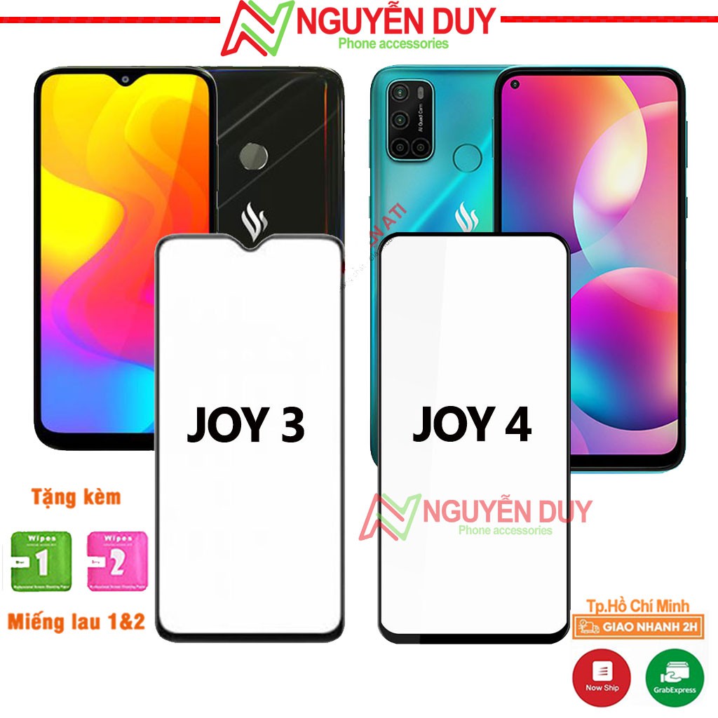 Kính cường Lực Vsmart Joy 3 / Joy 4 - Full Màn và Trong suốt- 9D-9H