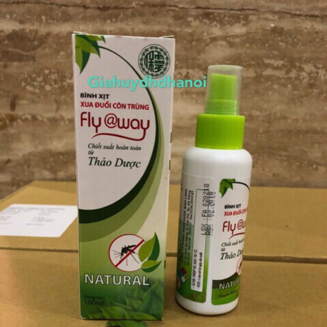 Bình xịt muỗi thảo dược fly@way 100ml (chính hãng )