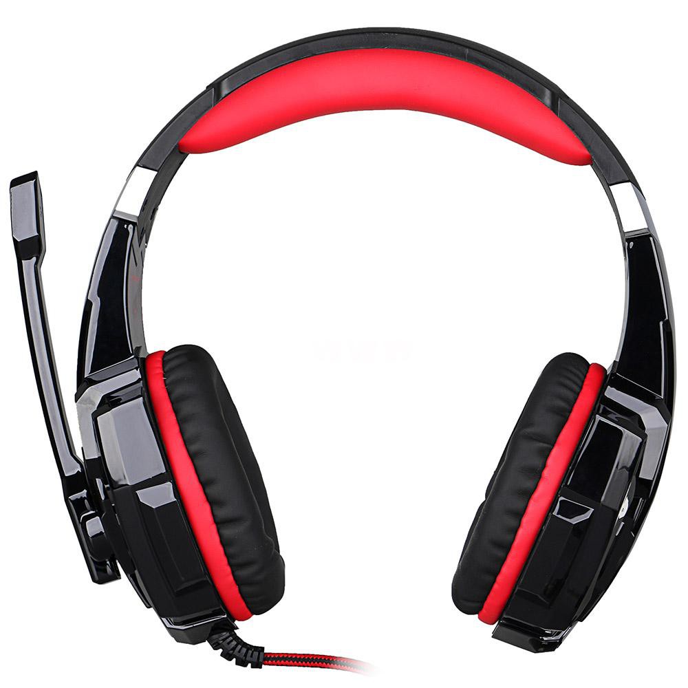 KOTION EACH G9000 3.5mm Gaming Headphone Stereo Game Headset Noise Cancellation Earphone with Mic LED Light Volume Control for PS4 Laptop Tablet Mobile Phones