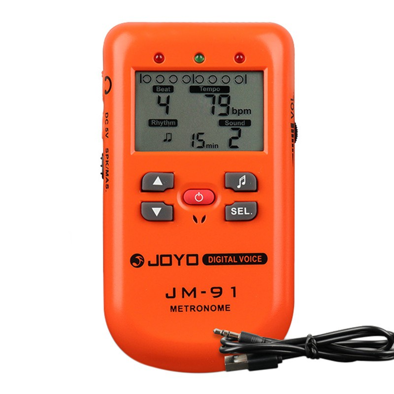 JOYO JM-91 LED Indicator Digital Metronome for Piano Drums -Orange