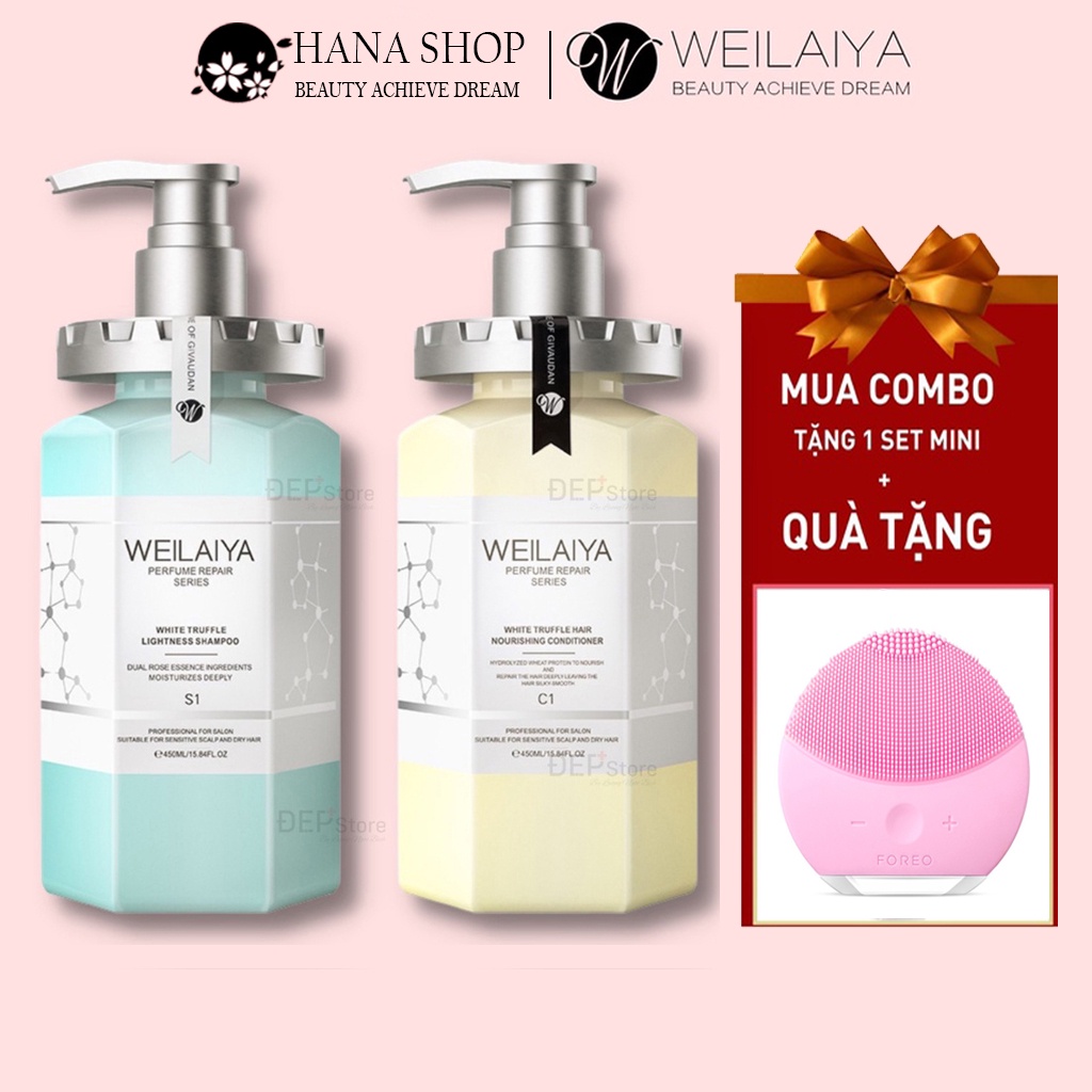 Bộ Dầu Gội Truffle Weilaiya- Bộ Dầu gội Phục Hồi Tóc Khô Xơ, Tóc Hư Tổn 450ml