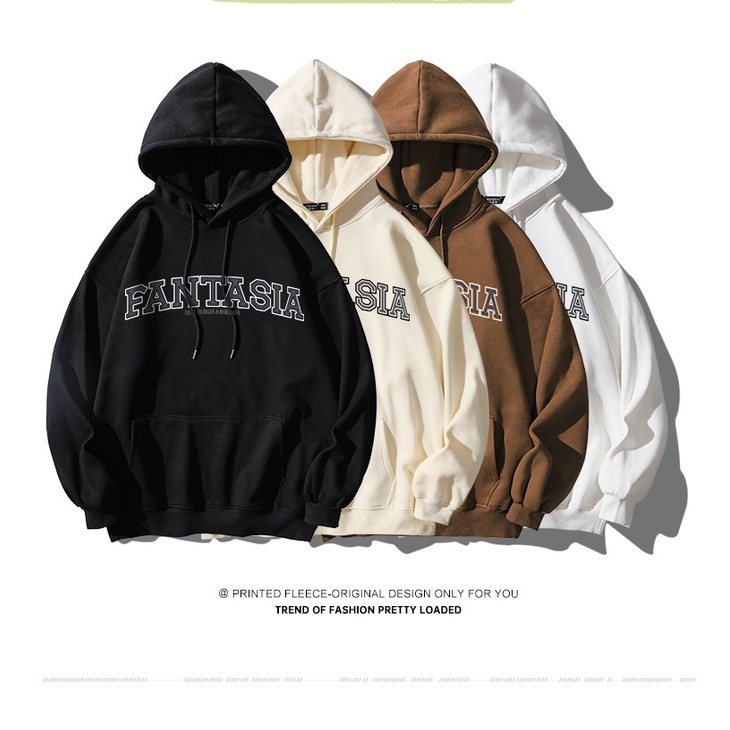 Áo Hoodie FANTASIA Mũ Trùm Đầu ( 4 Màu ) Hàng Nỉ 2 lớp Siêu Dày, Phong Cách UNISEX Cá Tính Thoải Mái Dễ MIx Đồ