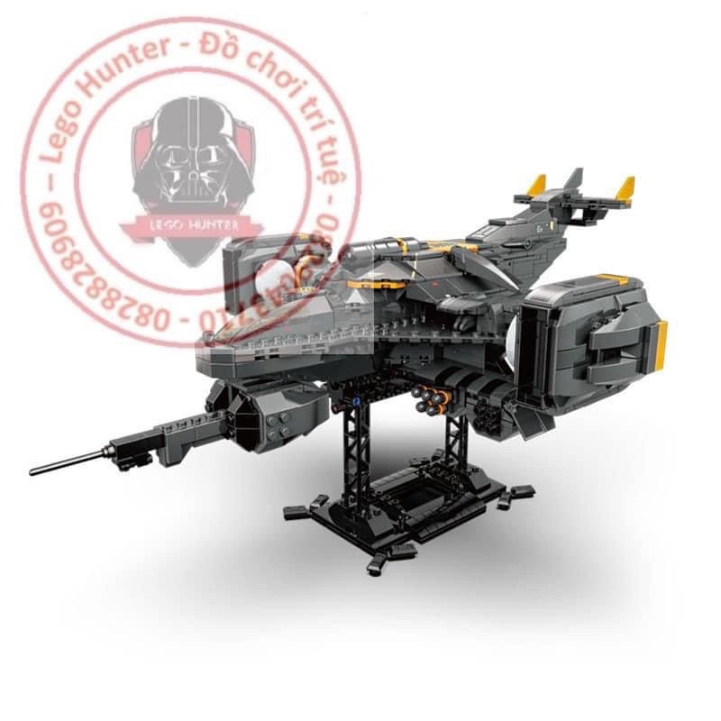 Lego zhegao Titan Attack Aircraft bộ lắp ráp phi thuyền chiến đấu Titan 910 chi tiết