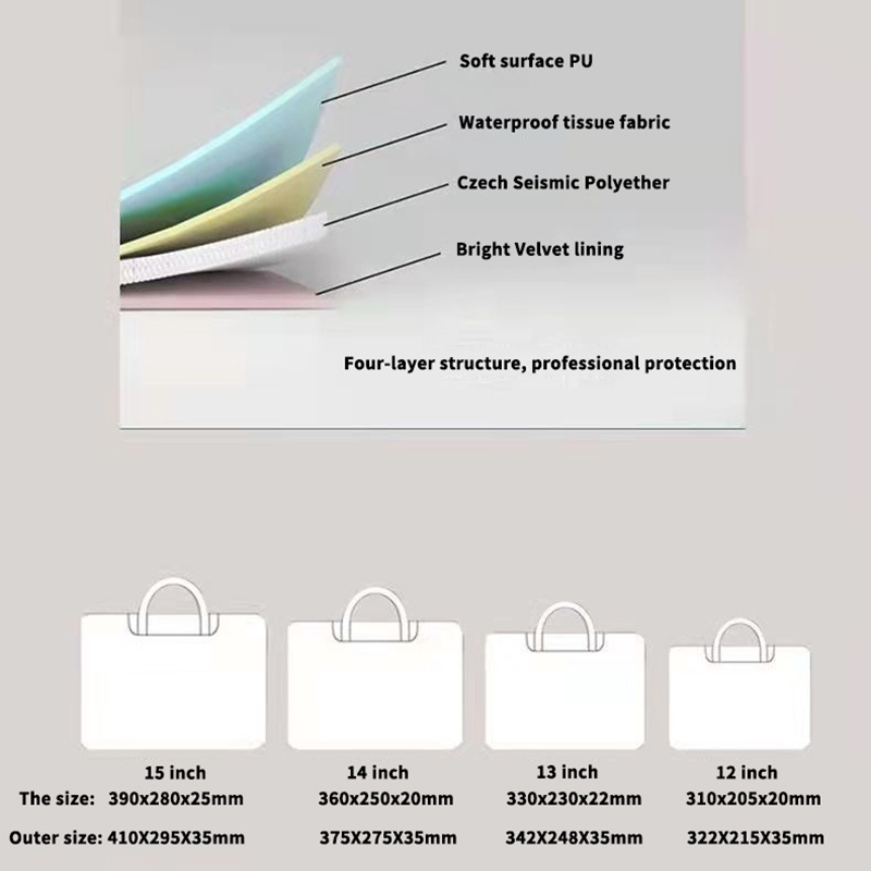 Túi Đựng laptop Chống Thấm Nước Kích Thước 13.3 14 15 Inch Dành Cho Hp Dell Huawei