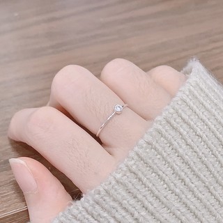 Nhẫn bạc ổ đá 2mm
