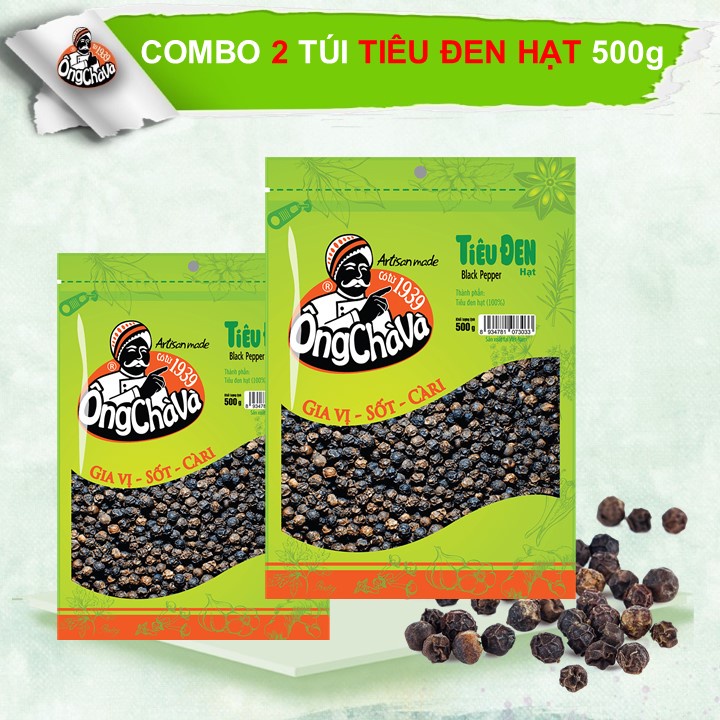 Combo 2 Túi Tiêu Đen Hạt Ông Chà Và 500gram (Black Pepper)