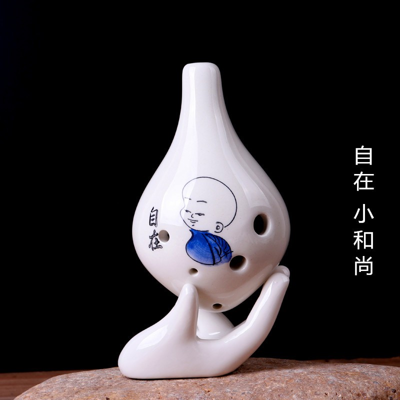 ALTO Mới Sáo Ocarina 6 Lỗ Vẽ Tay Bằng Sứ Dành Cho Người Mới Bắt Đầu