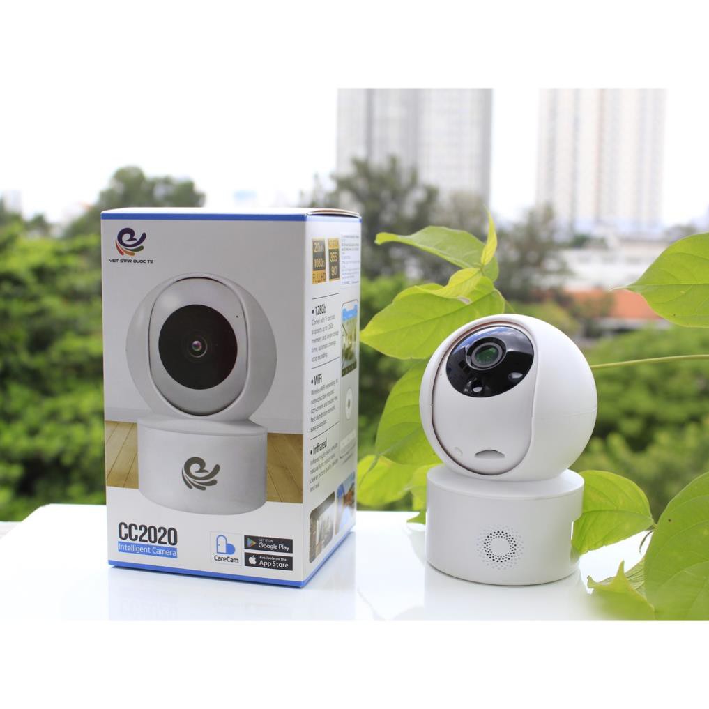 Camera Thông Minh Trong Nhà CareCam CC2020 - Xoay 360 - Báo Động Chống Trộm - Hàng Chính Hãng