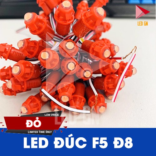 LED Đúc F5 Đế 9mm - Chống Nước [ Dây 50 Bóng ] | BigBuy360 - bigbuy360.vn