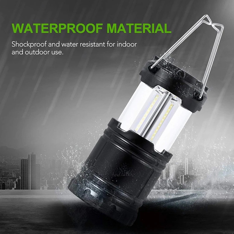 Đèn LED cắm trại 2Gói Portable Treo Collapsible Mini Đèn lồng Đèn pin LED siêu sáng Đèn LED cầm tay