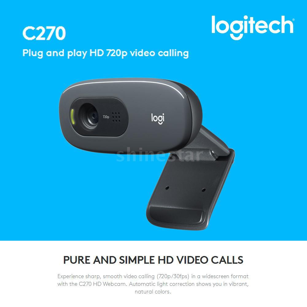 Webcam Logitech HD C270 - Bảo hành chính hãng 24 Tháng