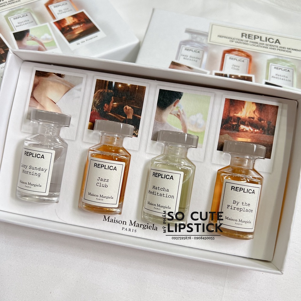 Set Nước Hoa Maison Margiela Replica 4 Chai (Jazz Club - Lazy Sunday Morning -By The Fireplace - Matcha Meditation)