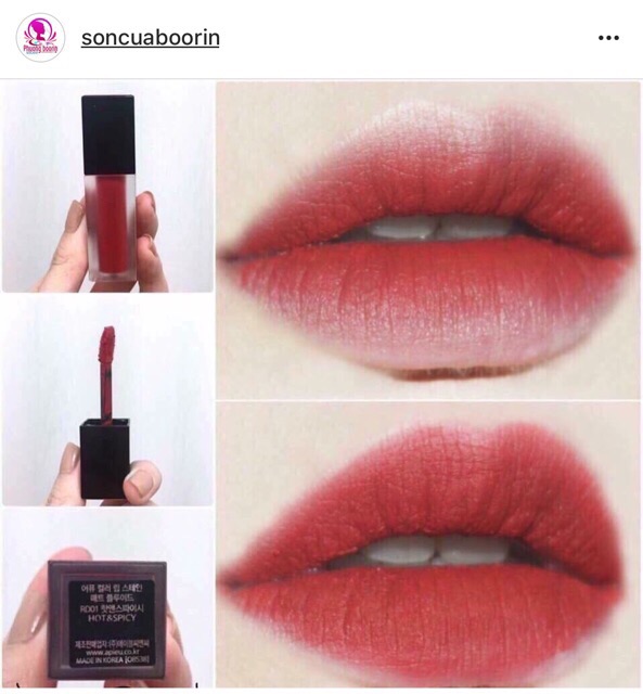 Son kem A’pieu color lip stain matte Fluid