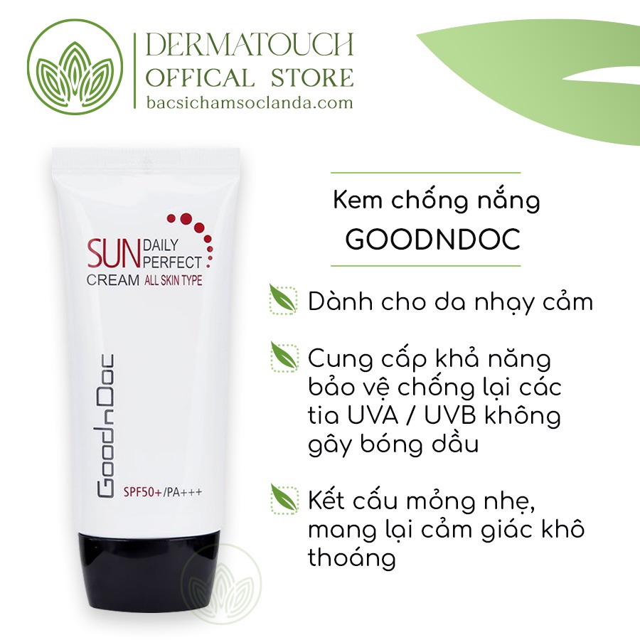 Kem chống nắng dưỡng sáng da ngừa lão hóa 3 in 1 Goodndoc