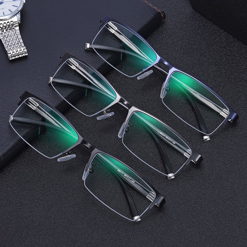 ✗ↂ◈The blu-ray anti-radiation myopia glasses male business fashion classic half box ultralight flat lens anti-fatigue goggles | BigBuy360 - bigbuy360.vn