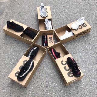 (ẢNH THẬT) YEEZY 350 V2 ĐEN VỆT TRẮNG