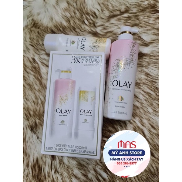 Sữa tắm olay và kem ủ body olay ( kem xả)