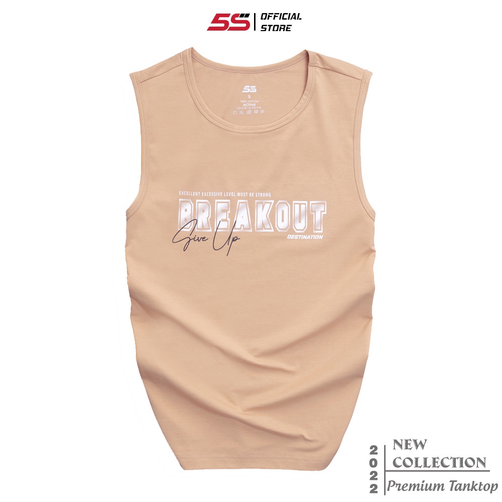 Áo Sát Nách Nam 5S, Chất Liệu 100% Cotton, Siêu mềm mịn, Thấm Hút Cực Tốt, Thoái Mái Vận Động (ATN22097)