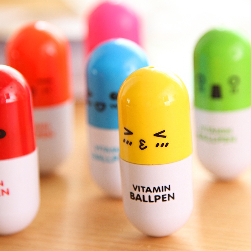 Bút bi hình viên thuốc vitamin cute