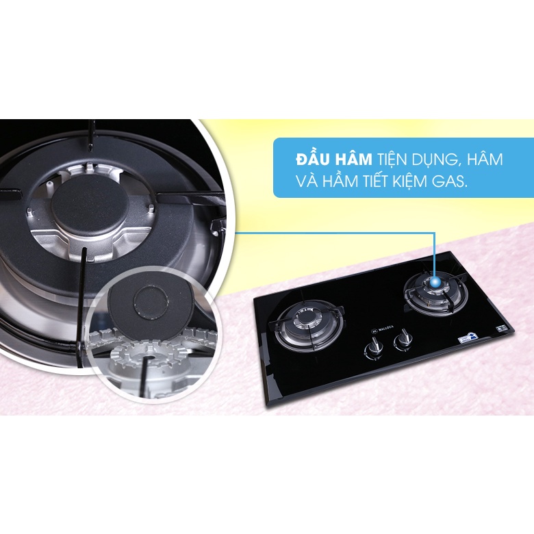 Bếp gas âm Malloca GHG 732A CHÍNH HÃNG trưng bày 99%+TẶNG VAN DÂY-Đầu đốt Somipress nhập khẩu Ý bền bỉ cho ngọn lửa xanh