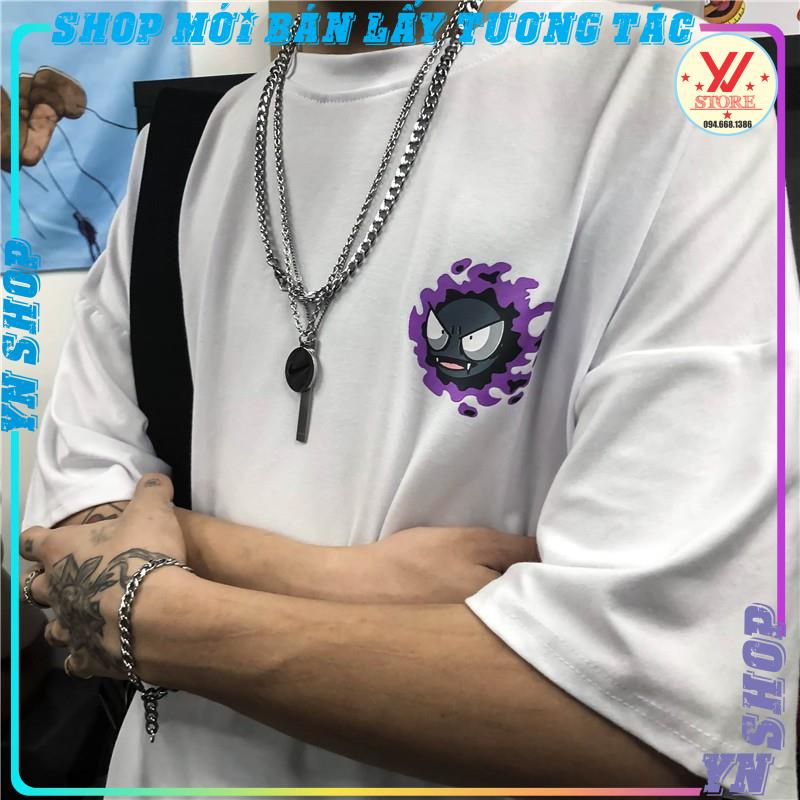 Áo thun nam nữ tay lỡ quả cầu lửa tím in tim , áo phông form rộng unisze phong cách ulzzang YNSHOP