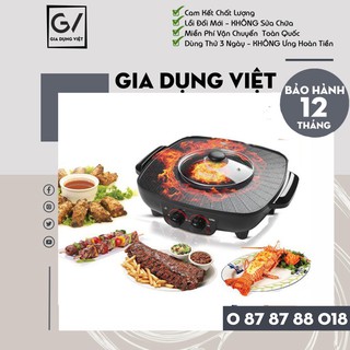 Mua  Hàng Loại 1  Nổi Lẩu Nướng Đa Năng 2 trong 1 cao cấp  Bếp Lẩu Nướng Đa Năng 2 trong 1 chống dính - Bảo Hành 12 Tháng