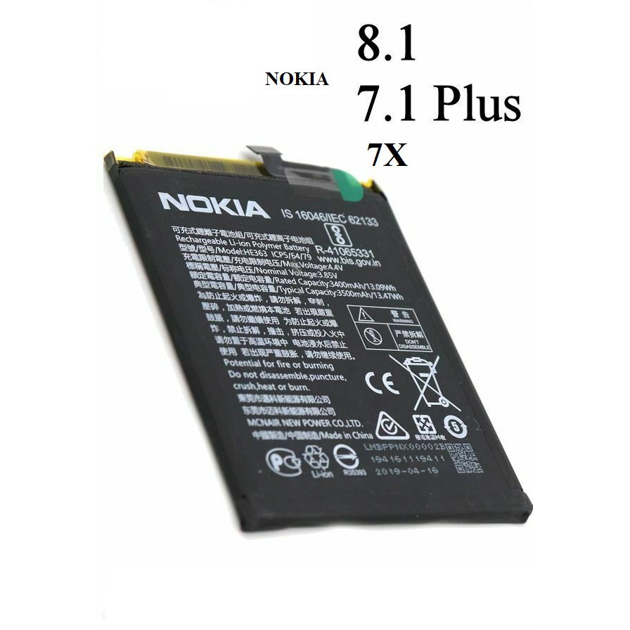 Pin Nokia HE363 ( Nokia X7 / Nokia 7.1 Plus / Nokia 8.1 )3500mAh, xịn bảo hành 6 tháng