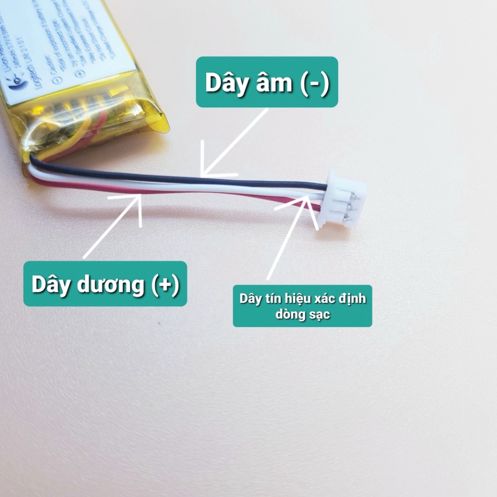 Pin Li-Polymer 240MAh AHB521630  Cho Camera Hành Trình, xác định GPS, Chuột Không Dây