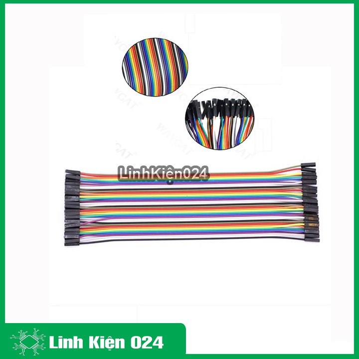 Tệp 10 Sợi Dây Nối 40P 7 Màu Dài 21Cm ( 2 Đầu Cái Cái )