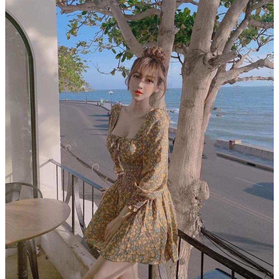 Đầm xòe nữ đẹp, đầm hoa nhí kiểu dáng thời trang, hàng thiết kế có size, chất đẹp, may kỹ | BigBuy360 - bigbuy360.vn