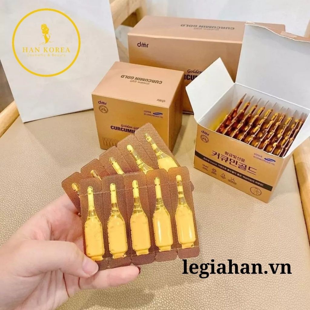 Tinh nghệ NANO CURCUMIN GOLD đẹp da, giữ dáng, chống lão hóa 100 tép HÂN KOREA