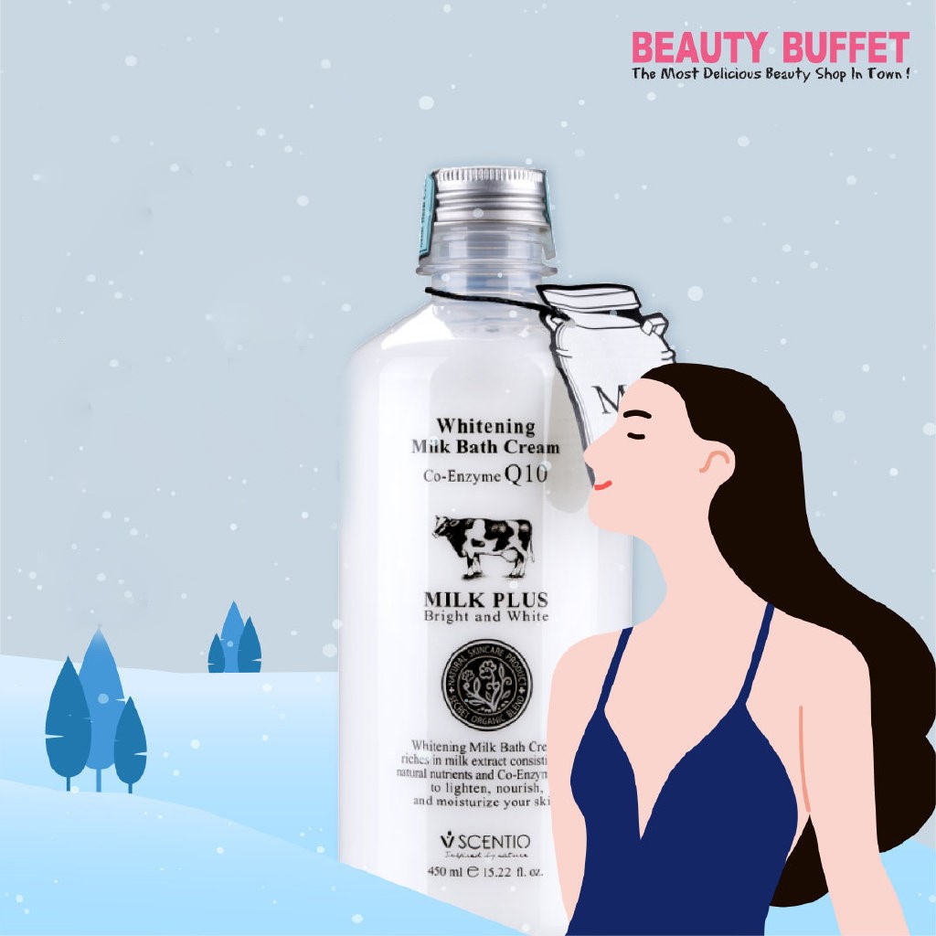 Sữa tắm dưỡng trắng và trẻ hoá da Scentio Milk Plus 450ml | BigBuy360 - bigbuy360.vn