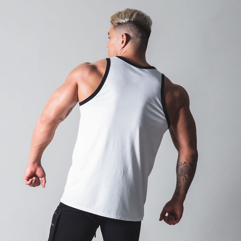 Áo Tank Top Thể Thao Chất Liệu Cotton Kẻ Sọc Size M-3XL Thời Trang Cho Nam