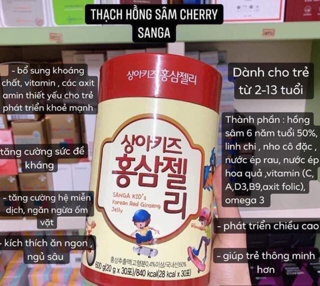 [SỈ TẬN GỐC] Thạch Hồng Sâm Baby Sanga Hàn Quốc Cho Bé