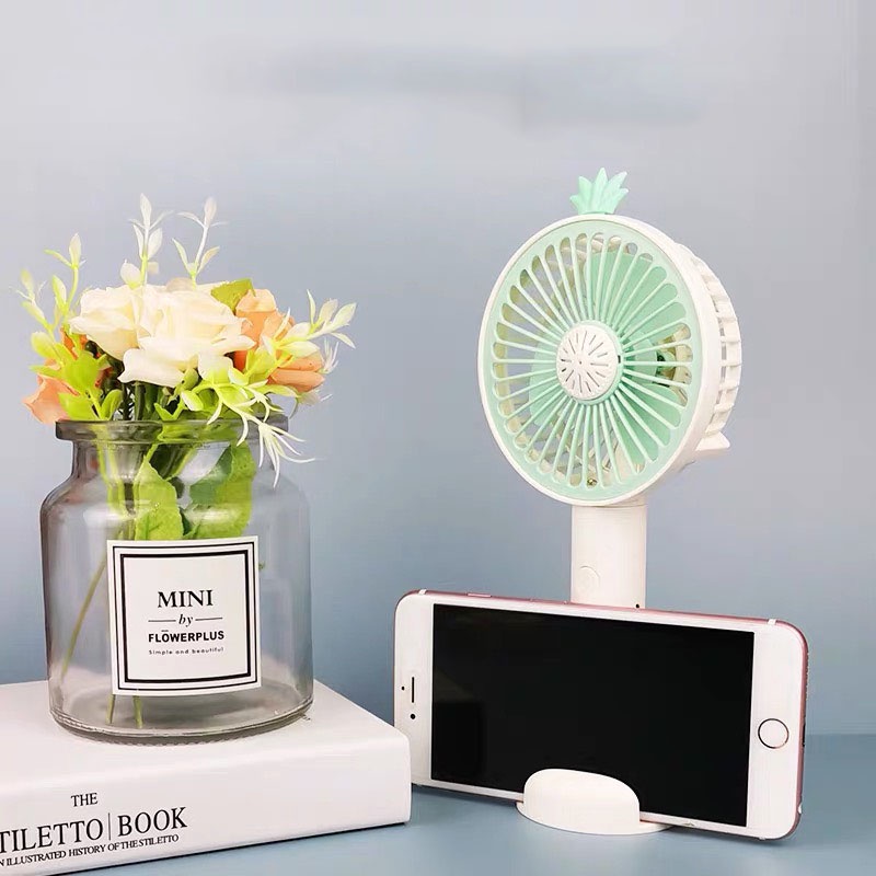 Quạt Tích Điện Có Giá Để Điện Thoại VTL Shop