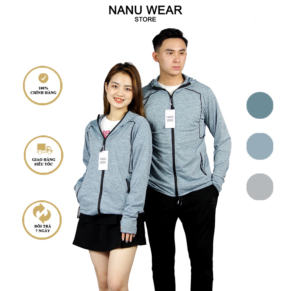 Áo chống nắng nam - nữ NANU WEAR chất liệu sợi che thiên niên