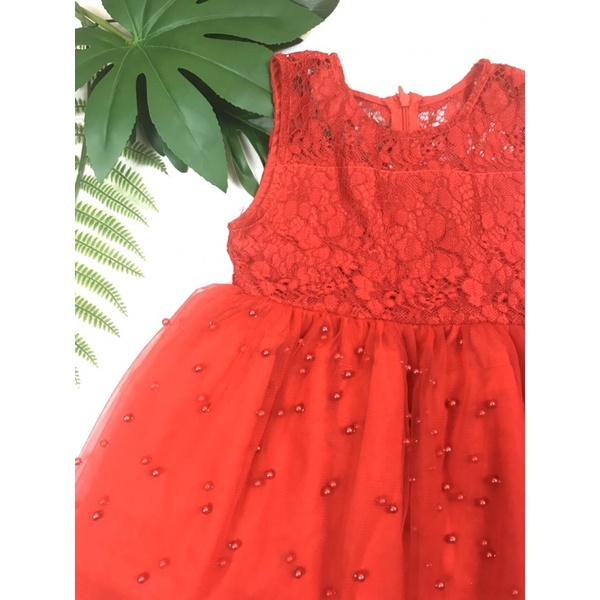 Váy đỏ dành cho bé gái 1 - 7 tuổi