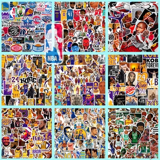 ❉ nba miếng dán hình ngôi sao bóng rổ cá tính ❉ set 50 miếng dán trang trí thời trang nhiều kiểu dáng