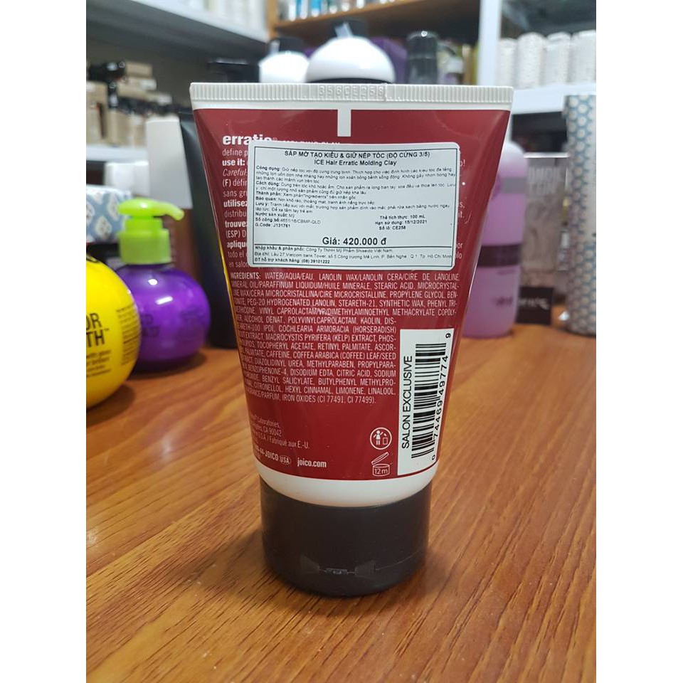 Bùn khô tạo kiểu Joico Ice Erratic Molding Clay 100ml NEW