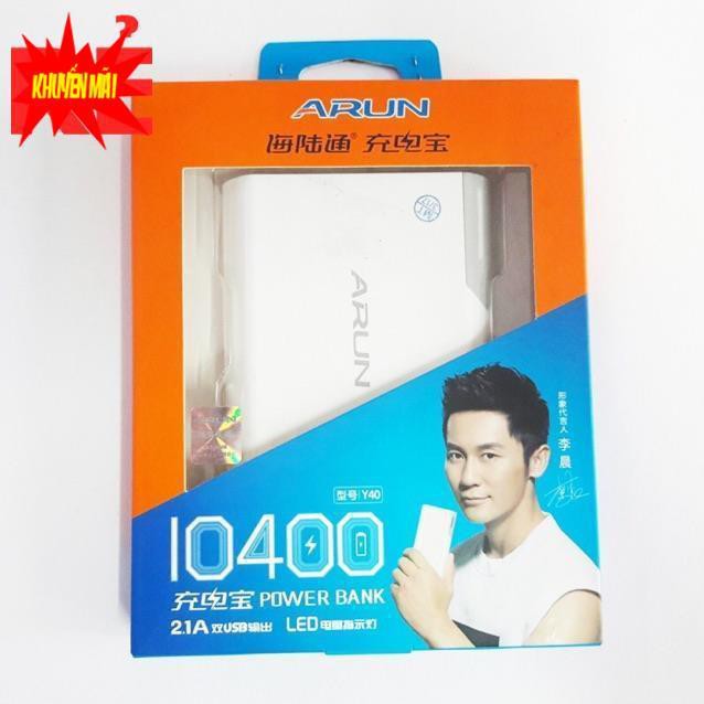 Sạc dự phòng Arun 10400 mAh BH 12 Thang