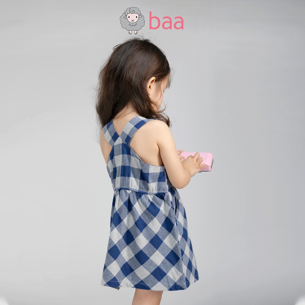 Đầm váy xòe BAA BABY sát nách 2 dây chéo ở lưng cho bé gái từ 9 tháng - 5 tuổi - GT-AD24C