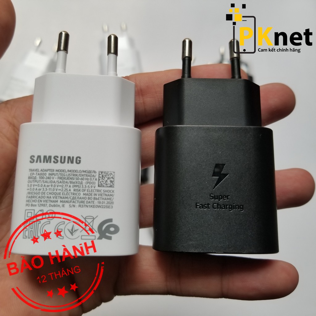 Củ sạc Samsung 25W Chính Hãng Samsung Việt Nam ZFold, S22, S21, Note 20, S20, Note 10 [Bảo hành 12 tháng lỗi 1 đổi 1]