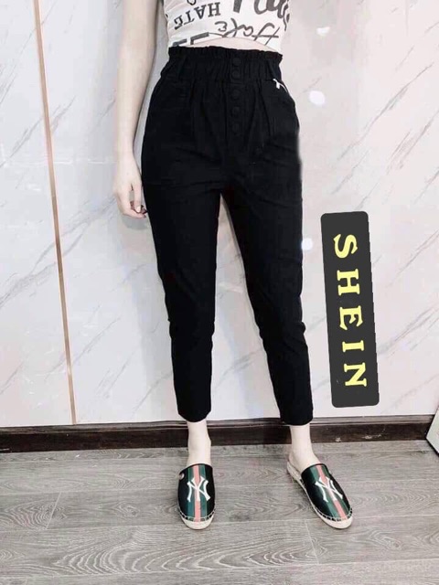 Quần Baggy đũi xước mềm 5 khuy bọc trẻ trung