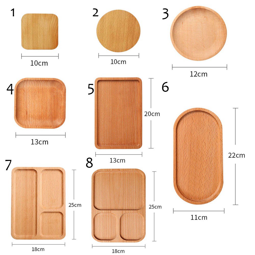 CONOPERYKhay phục vụ  bằng gỗ tre hình chữ nhật đựng trà/ trái cây