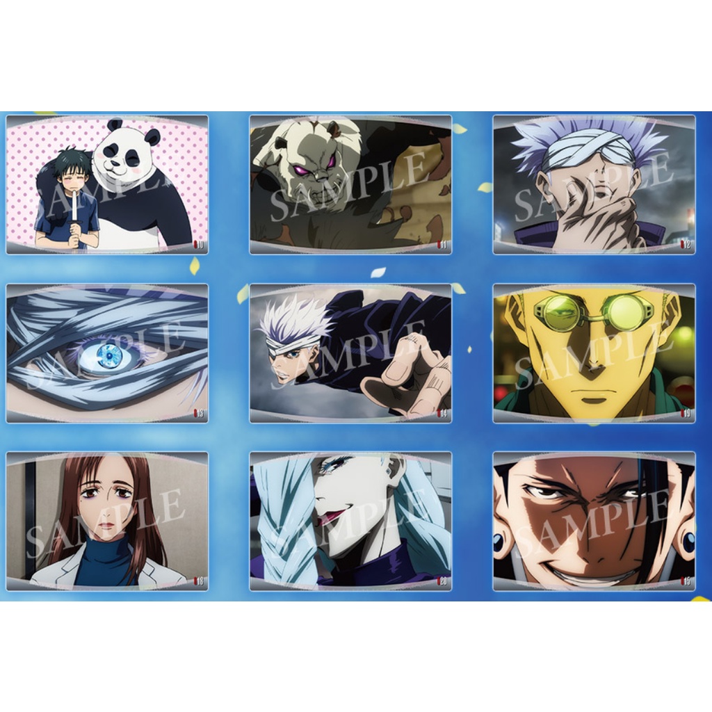 01 GÓI Thẻ nhân phẩm Jujutsu Kaisen Bandai Metal clear pola sticker vol.0 Collection