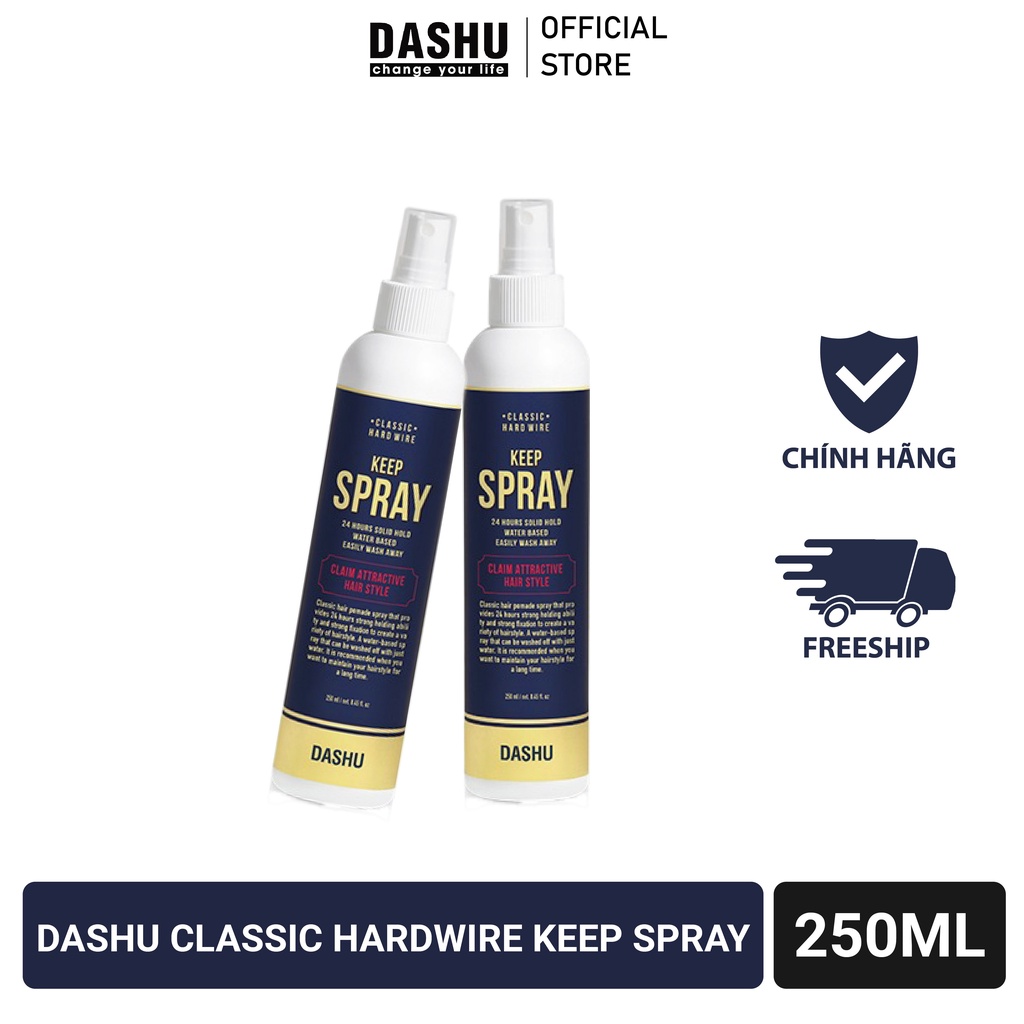 [Chính Hãng] Chai Xịt định hình Dashu Classic Hardwire Keep 250ml