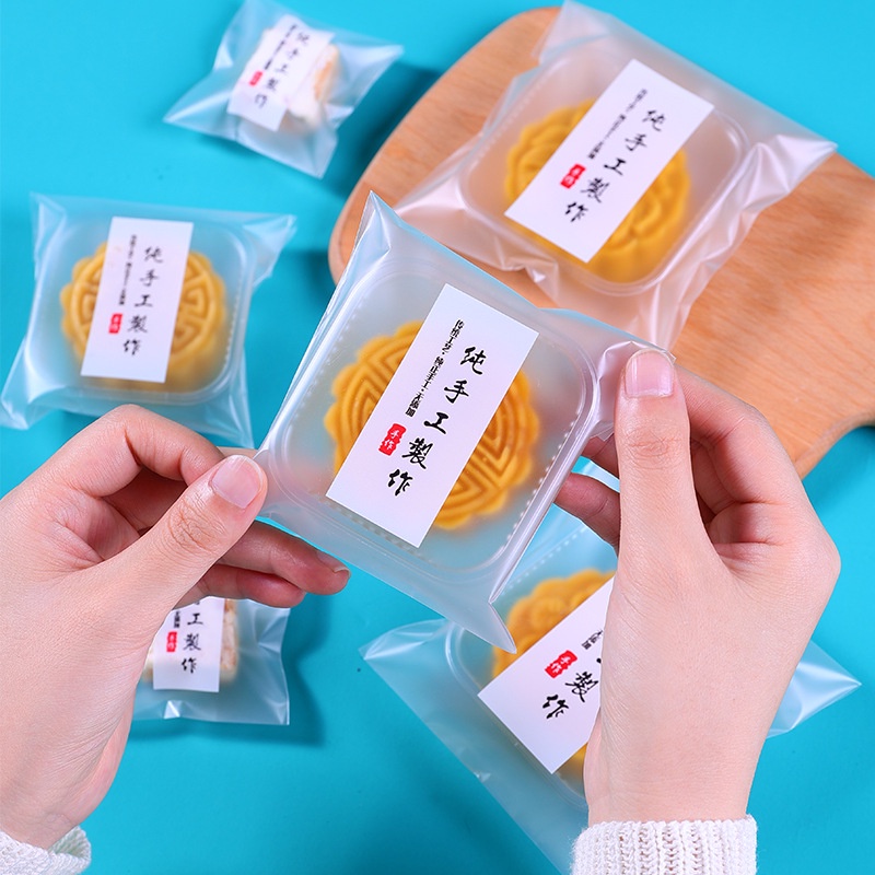 Set 95-100 túi đựng bánh trung thu trong suốt tự dính tiện dụng cho bánh tự làm