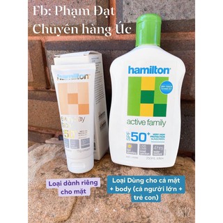 Kem chống nắng Hamilton của Úc